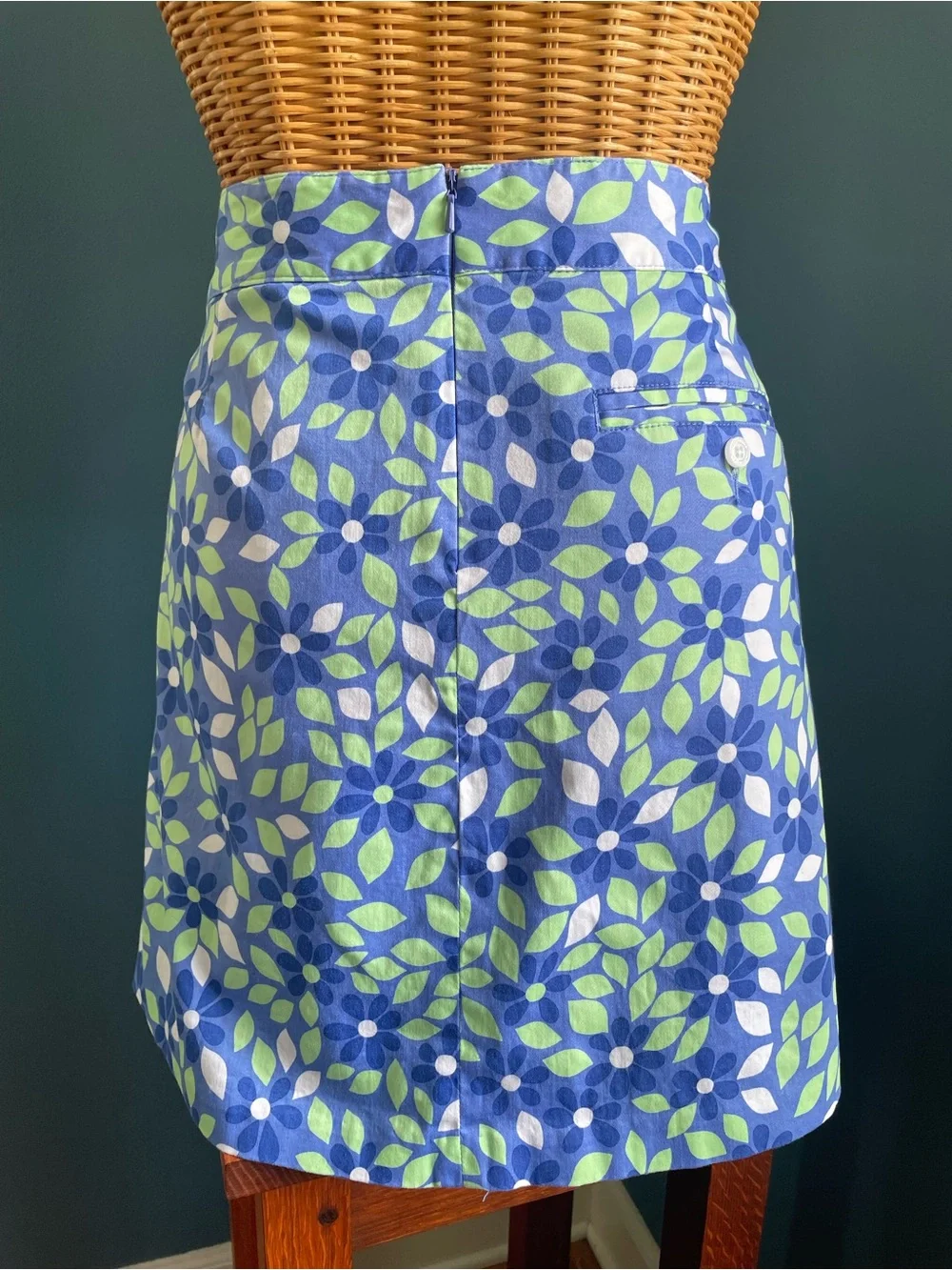 Lady Hagen Tennis Golf Pickleball Skort Blue Green Floral Pattern Size 10